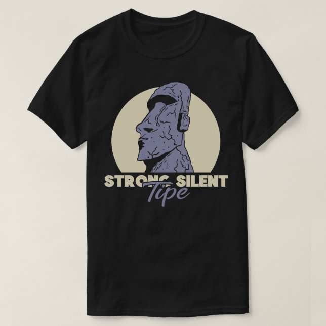Strong Silent Moai T-Shirt (Design vorne)