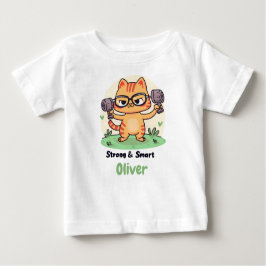 Strong Smart Cat Baby T-shirt