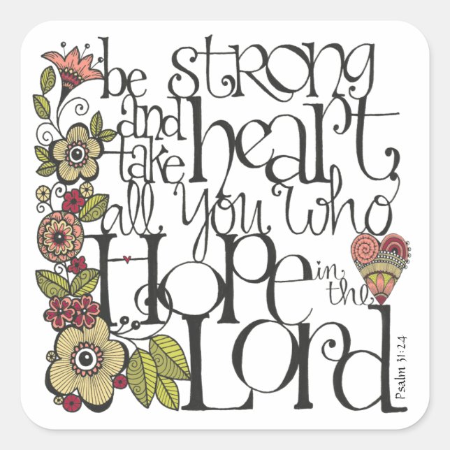 Strong - Square Sticker (Vorderseite)