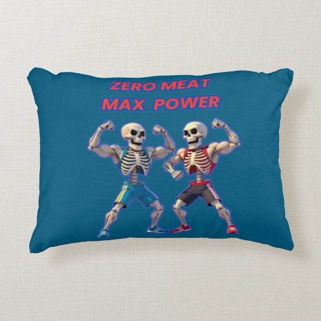 Strong to the Bone – Funny Skeleton Muscle Design Dekokissen (Vorderseite)