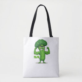 Strong Veggies Club Flexing Broccoli Funny Cartoon
