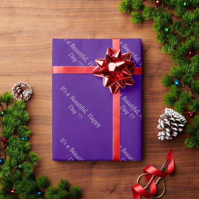 Strong Violet 400080 - Custom Message or Blank Geschenkpapier (Feiertagsgeschenk)