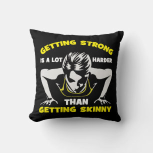 Strong vs Skinny - Women's Workout Motivierend Kissen