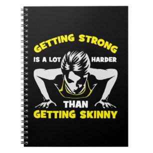 Strong vs Skinny - Women's Workout Motivierend Notizblock