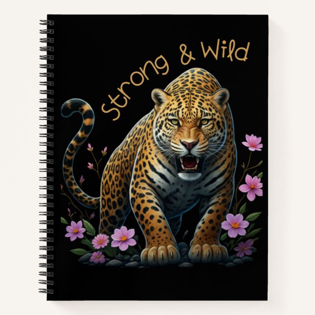 Strong & Wild Jaguar Soul Spiral Notebook Notizbuch (Vorderseite)