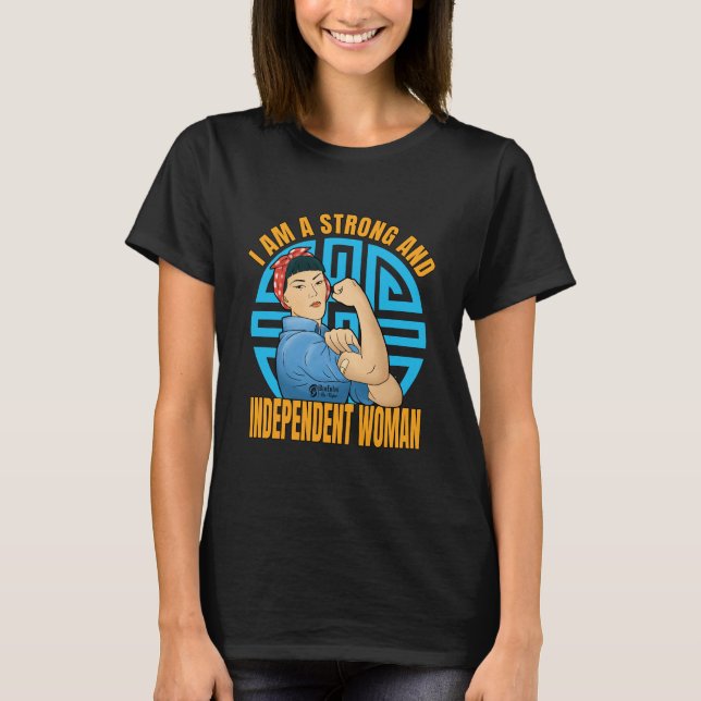 Strong Woman Black T-Shirt (Vorderseite)