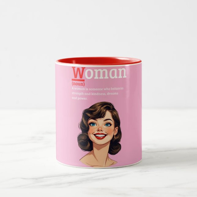 Strong Woman Strong Soul Mug – Inspirational Gift Zweifarbige Tasse (Mittel)