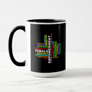 Strong Woman Word Cloud Tasse