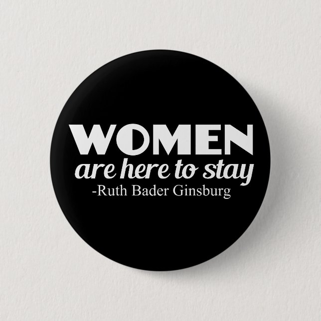 Strong Women Ruth Bader Ginsburg Feministenpreis Button (Vorderseite)