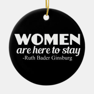 Strong Women Ruth Bader Ginsburg Feministenpreis Keramik Ornament