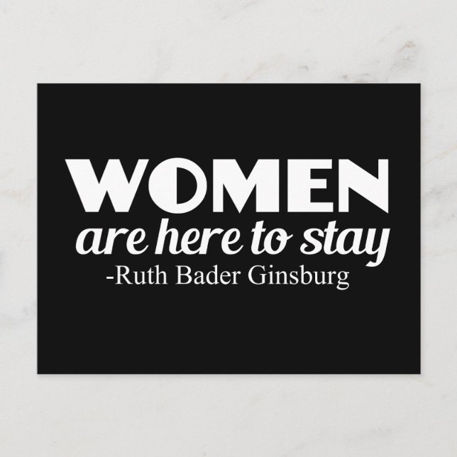 Strong Women Ruth Bader Ginsburg Feministenpreis Postkarte (Vorderseite)