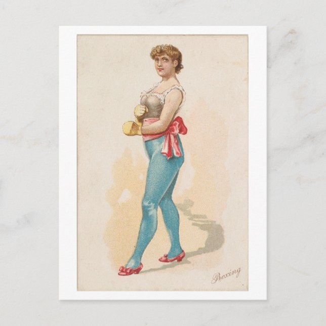Strong Women Series #25: Boxer Vintag Postkarte (Vorderseite)