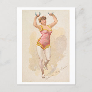 Strong Women Series #41: Acrobat/Gymnast Vintag Postkarte