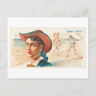 Strong Women Series #44: Pirate Mary Read Vintag Postkarte