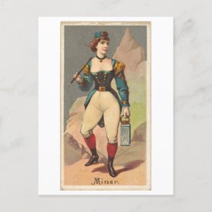 Strong Women Series #8: Miner Vintage Postkarte