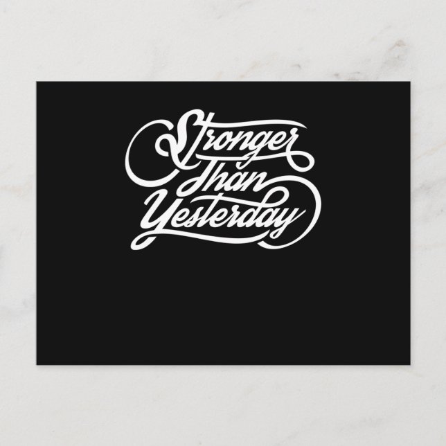 Stronger als gestern postkarte (Vorderseite)