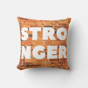 Stronger Brick Wall Pillow Kissen
