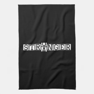 STRONGER not Stranger - Motivierend Letter Art Geschirrtuch