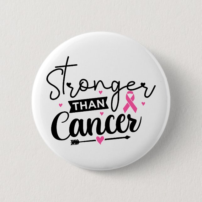 Stronger Than Breast Cancer Survivor Button (Vorderseite)