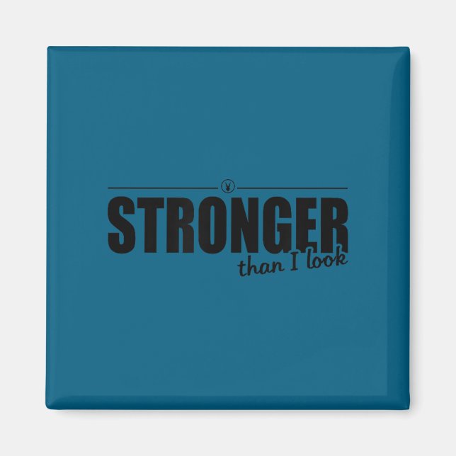 Stronger Than I Look D374 Gym Shirt _ Workout _ Mo Magnet (Vorne)