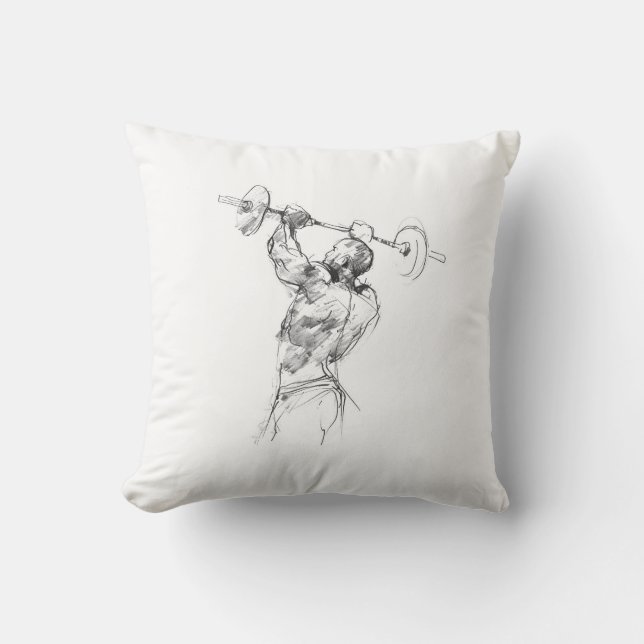 Strongman Lifting Weights Kissen (Vorderseite)