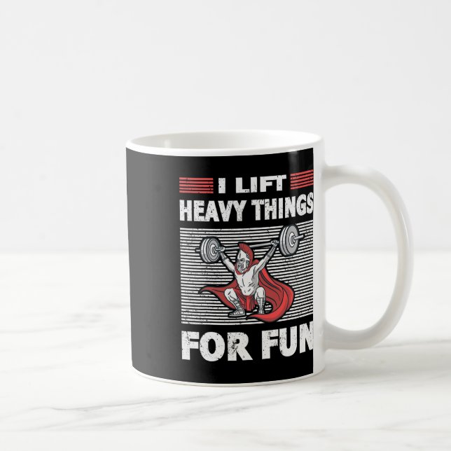 Strongman Outfit Heavy Dings for Fun Bodybuilding Kaffeetasse (Rechts)