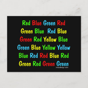 Stroop-Test Postkarte
