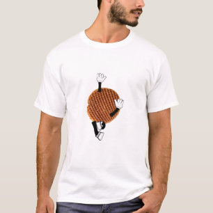 Stroopwafel springt vor Freude. T-Shirt