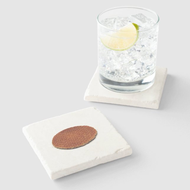 Stroopwafel Steinuntersetzer (Seitenansicht)