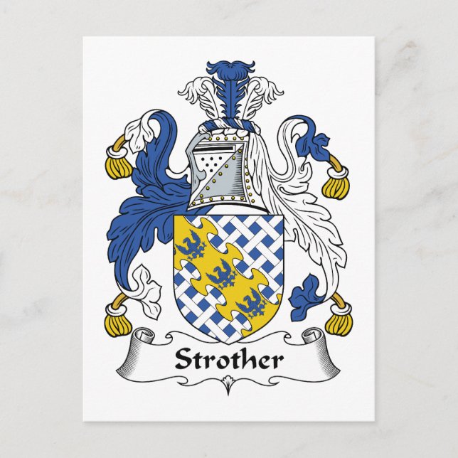 Strother-Familienwappen Postkarte (Vorderseite)