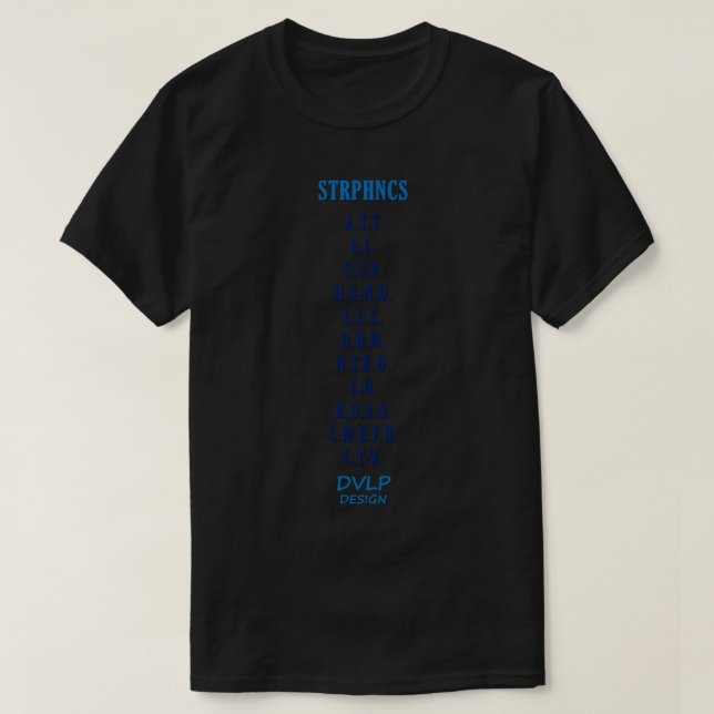 Strphnics Setlist T-Shirt (Design vorne)