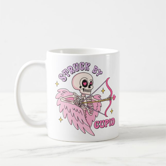 Struck by Cupid Skeleton Kaffeetasse (Links)