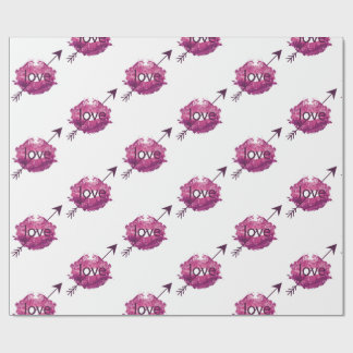 "Struck by Love" Cupid's Arrow Gift Wrap Geschenkpapier