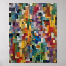 Structural Chaos Art: Technical Grid Break Tile