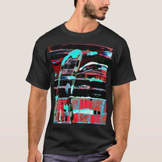 Structural Interference – Abstract Art Graphic Tee (Vorderseite)