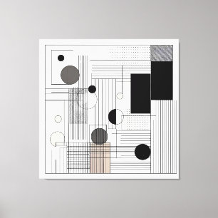 Structured Geometric Matrix Leinwanddruck