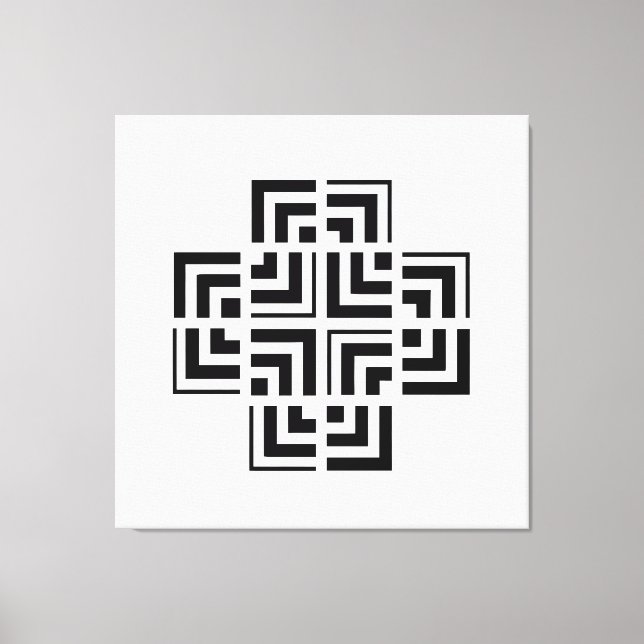 Structured Geometry | Modern Leinwanddruck (Vorderseite)