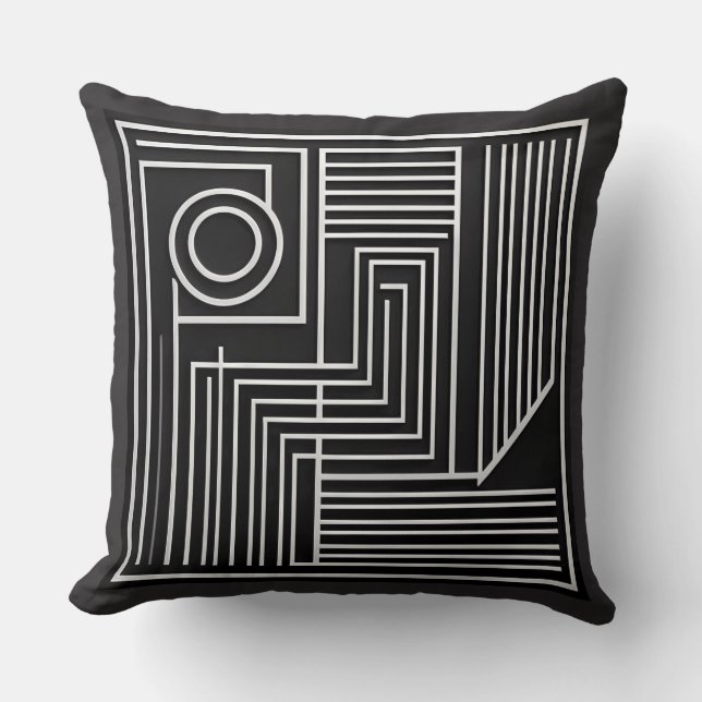 Structured Orbit Lines Kissen (Vorderseite)