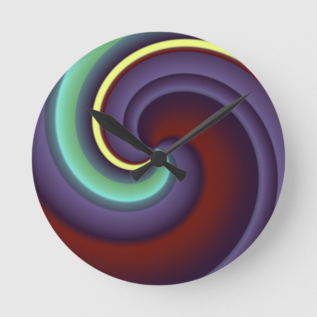 Strudel Runde Wanduhr (Vorderseite)