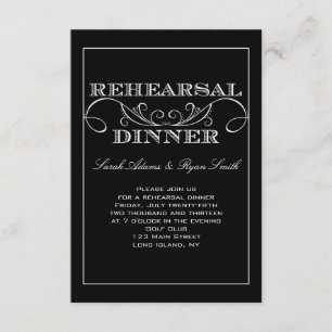 Strudel-Schwarzweiss-Proben-Abendessen-Einladung Einladung