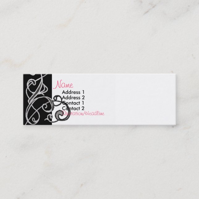 Strudel-Visitenkarte Mini Visitenkarte (Vorderseite)