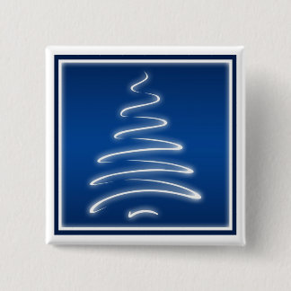 Strudel-Weihnachtsbaum-Knopf im Blau Button