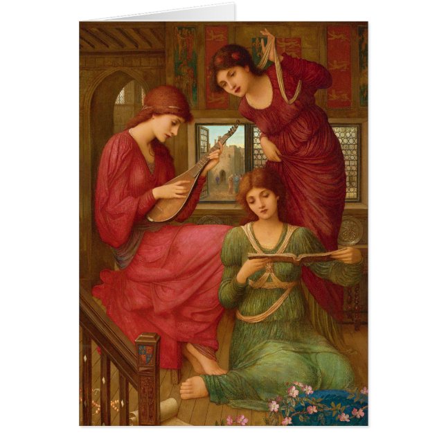Strudwick Golden days CC1050 Pre-Raphaelite Karte (Vorne)