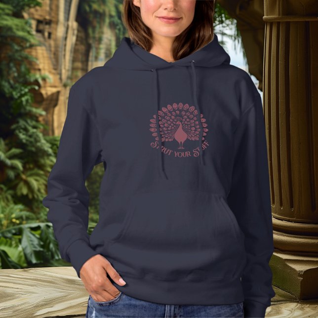 Struff Your Stuff Peacock Hoodie - Rose Gold (Von Creator hochgeladen)