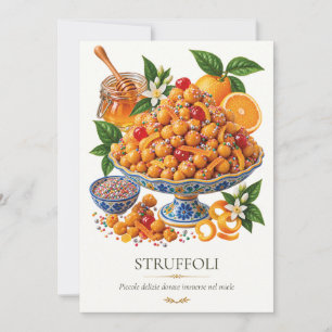 Struffoli – Vintage italienisches Dessert Einladung