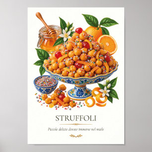 Struffoli – Vintage italienisches Dessert Poster