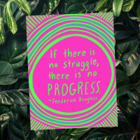 STRUGGGGGE FORTSCHRITTE Douglass Zitat Lime Green