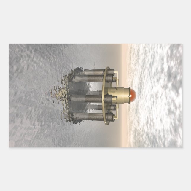 Struktur auf See Rechteckiger Aufkleber (Vorderseite)