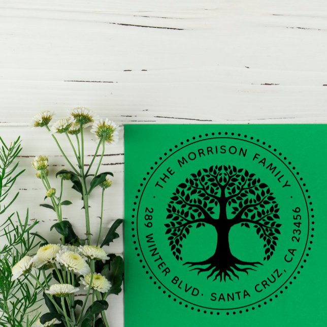 Struktur des Lebens rund Familienname und Rücksend Permastempel (Von Creator hochgeladen)