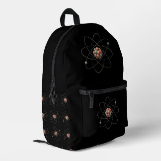 Struktur eines Atom - Illustriertes Modell Bedruckter Rucksack
